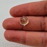Quarzo Limone Naturale Taglio Esagonale Sfaccettato a Mano Gemma Sciolta 10,5X10,5X7mm 5.65 Carati 1pz