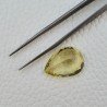 Quarzo Limone Naturale Taglio Goccia Sfaccettato a Mano Gemma Sciolta 16X22X10mm 18.10 Carati 1pz