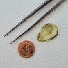 Quarzo Limone Naturale Taglio Goccia Sfaccettato a Mano Gemma Sciolta 16X22X10mm 18.10 Carati 1pz