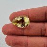 Quarzo Limone Naturale Taglio Goccia Sfaccettato a Mano Gemma Sciolta 16X22X10mm 18.10 Carati 1pz