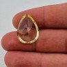 Quarzo Limone Naturale Taglio Goccia Sfaccettato a Mano Gemma Sciolta 16X22X10mm 18.10 Carati 1pz