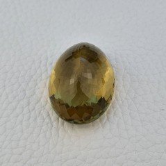 Quarzo Limone Naturale Taglio Ovale Sfaccettato a Mano Gemma Sciolta 36x26x20mm 107,00 Carati 1pz