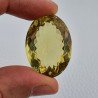 Quarzo Limone Naturale Taglio Ovale Sfaccettato a Mano Gemma Sciolta 32x23x16mm 66,20 Carati 1pz