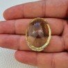 Quarzo Limone Naturale Taglio Ovale Sfaccettato a Mano Gemma Sciolta 36x26x16mm 86,90 Carati 1pz