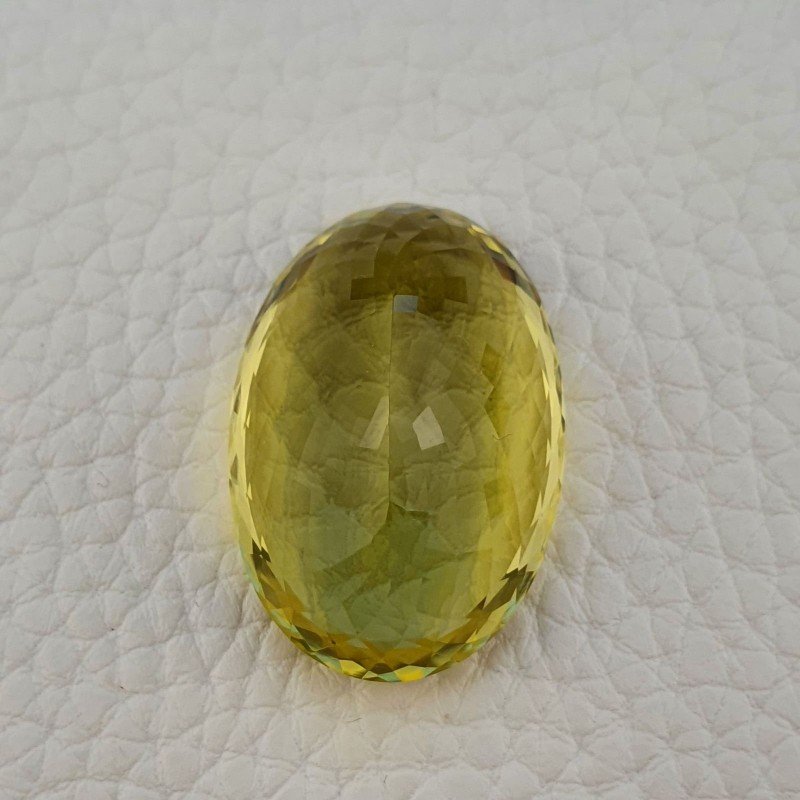 Quarzo Limone Naturale Taglio Ovale Sfaccettato a Mano Gemma Sciolta 31x22x14mm 57,50 Carati 1pz Quarzo Limone Naturale Taglio Ovale Sfaccettato a Mano Gemma Sciolta 31x22x14mm 57,50 Carati 1pz