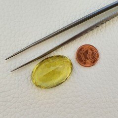 Quarzo Limone Naturale Taglio Ovale Sfaccettato a Mano Gemma Sciolta 31x22x14mm 57,50 Carati 1pz Quarzo Limone Naturale Taglio Ovale Sfaccettato a Mano Gemma Sciolta 31x22x14mm 57,50 Carati 1pz