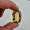 Quarzo Limone Naturale Taglio Ovale Sfaccettato a Mano Gemma Sciolta 31x22x14mm 57,50 Carati 1pz