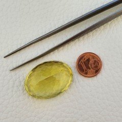 Quarzo Limone Naturale Taglio Ovale Sfaccettato a Mano Gemma Sciolta 31x23x16mm 65,40 Carati 1pz Quarzo Limone Naturale Taglio Ovale Sfaccettato a Mano Gemma Sciolta 31x23x16mm 65,40 Carati 1pz