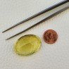 Quarzo Limone Naturale Taglio Ovale Sfaccettato a Mano Gemma Sciolta 31x23x16mm 65,40 Carati 1pz