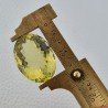 Quarzo Limone Naturale Taglio Ovale Sfaccettato a Mano Gemma Sciolta 31x23x16mm 65,40 Carati 1pz