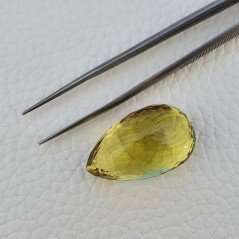 Quarzo Limone Naturale Taglio Goccia Sfaccettato a Mano Gemma Sciolta 31X19X15mm 54,70 Carati 1pz Quarzo Limone Naturale Taglio Goccia Sfaccettato a Mano Gemma Sciolta 31X19X15mm 54,70 Carati 1pz