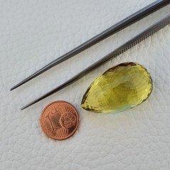 Quarzo Limone Naturale Taglio Goccia Sfaccettato a Mano Gemma Sciolta 31X19X15mm 54,70 Carati 1pz Quarzo Limone Naturale Taglio Goccia Sfaccettato a Mano Gemma Sciolta 31X19X15mm 54,70 Carati 1pz