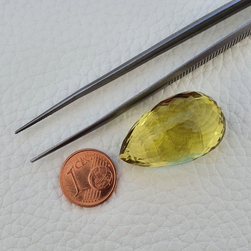 Quarzo Limone Naturale Taglio Goccia Sfaccettato a Mano Gemma Sciolta 31X19X15mm 54,70 Carati 1pz Quarzo Limone Naturale Taglio Goccia Sfaccettato a Mano Gemma Sciolta 31X19X15mm 54,70 Carati 1pz