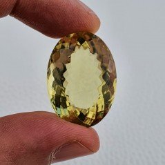 Quarzo Limone Naturale Taglio Ovale Sfaccettato a Mano Gemma Sciolta 28x20x13mm 41,60 Carati 1pz Quarzo Limone Naturale Taglio Ovale Sfaccettato a Mano Gemma Sciolta 28x20x13mm 41,60 Carati 1pz