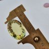 Quarzo Limone Naturale Taglio Ovale Sfaccettato a Mano Gemma Sciolta 28x20x13mm 41,60 Carati 1pz