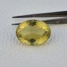 Quarzo Limone Naturale Taglio Ovale Sfaccettato a Mano Gemma Sciolta 29x21x14mm 51,20 Carati 1pz
