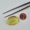 Quarzo Limone Naturale Taglio Ovale Sfaccettato a Mano Gemma Sciolta 29x21x14mm 51,20 Carati 1pz