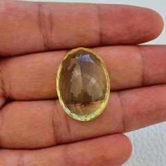 Quarzo Limone Naturale Taglio Ovale Sfaccettato a Mano Gemma Sciolta 29x21x14mm 51,20 Carati 1pz Quarzo Limone Naturale Taglio Ovale Sfaccettato a Mano Gemma Sciolta 29x21x14mm 51,20 Carati 1pz