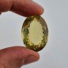 Quarzo Limone Naturale Taglio Ovale Sfaccettato a Mano Gemma Sciolta 29x21x14mm 51,20 Carati 1pz