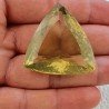 Quarzo Limone Naturale Taglio Trillion Sfaccettato a Mano Gemma Sciolta 36x36x19mm 129,35 Carati 1pz