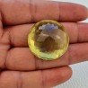Quarzo Limone Naturale Taglio Tondo Sfaccettato a Mano Gemma Sciolta 32x32x20mm 112,50 Carati 1pz