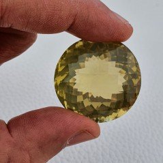 Quarzo Limone Naturale Taglio Tondo Sfaccettato a Mano Gemma Sciolta 32x32x20mm 112,50 Carati 1pz Quarzo Limone Naturale Taglio Tondo Sfaccettato a Mano Gemma Sciolta 32x32x20mm 112,50 Carati 1pz