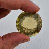Quarzo Limone Naturale Taglio Tondo Sfaccettato a Mano Gemma Sciolta 32x32x20mm 112,50 Carati 1pz