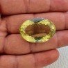 Quarzo Limone Naturale Taglio Ovale Sfaccettato a Mano Gemma Sciolta 32x22x13mm 59,20 Carati 1pz