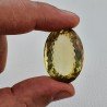 Quarzo Limone Naturale Taglio Ovale Sfaccettato a Mano Gemma Sciolta 32x22x13mm 59,20 Carati 1pz