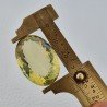 Quarzo Limone Naturale Taglio Ovale Sfaccettato a Mano Gemma Sciolta 32x22x13mm 59,20 Carati 1pz