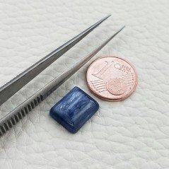 Cianite Naturale Forma Rettangolare Piatto Cabochon Liscio Fatto a Mano 10X12mm 7,80 Carati 1pz