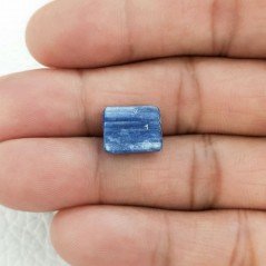 Cianite Naturale Forma Rettangolare Piatto Cabochon Liscio Fatto a Mano 10X12mm 7,80 Carati 1pz