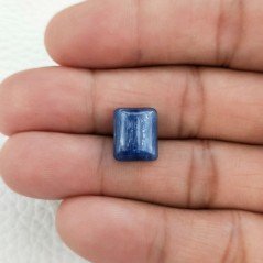 Cianite Naturale Forma Rettangolare Piatto Cabochon Liscio Fatto a Mano 10X12mm 7,80 Carati 1pz