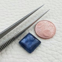 Cianite Naturale Forma Quadrato Piatto Cabochon Liscio Fatto a Mano 12mm 9,30 Carati 1pz