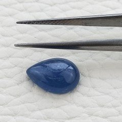 Cianite Naturale Forma Goccia Piatto Cabochon Liscio Fatto a Mano 08X12mm 3,30 Carati 1pz