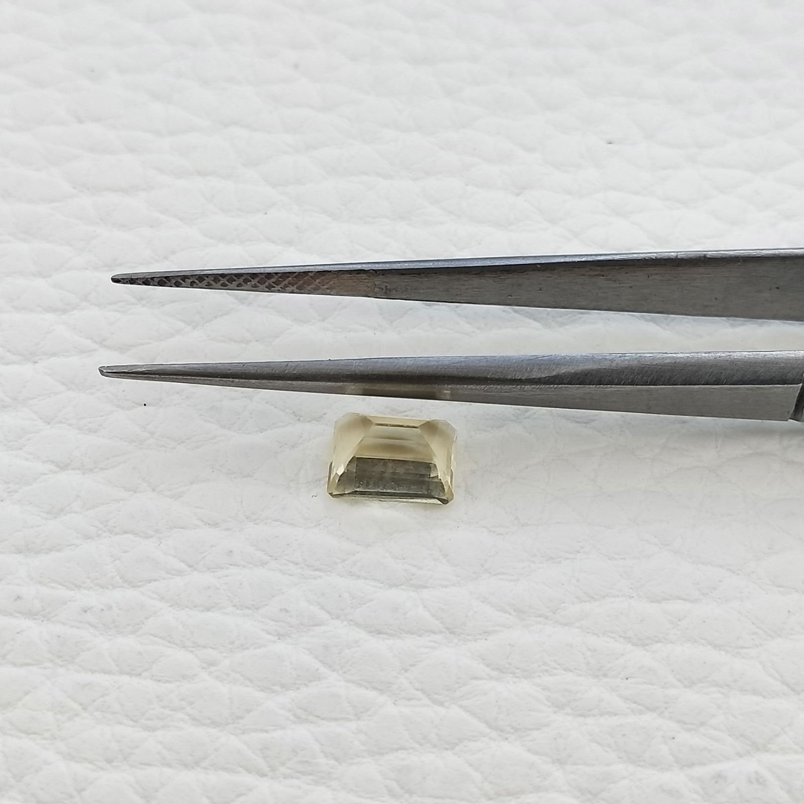 Acquamarina Gialla Naturale Taglio Smeraldo Ottagono Sfaccettata Fatto a Mano Gemma Sciolta 5x7mm AA 1,30 Carati 1pz