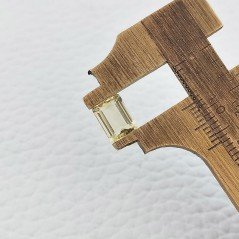 Acquamarina Gialla Naturale Taglio Smeraldo Ottagono Sfaccettata Fatto a Mano Gemma Sciolta 6x8mm AA 1,30 Carati 1pz