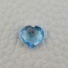 Topazio Azzurro Blu Svizzero Taglio Cuore Piatto Briollette Sfacettata Fatto a Mano 10X10X5mm 4,50 Carati 1pz