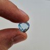 Topazio Azzurro Blu Svizzero Taglio Cuore Piatto Briollette Sfacettata Fatto a Mano 10X10X5mm 4,50 Carati 1pz