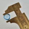 Topazio Azzurro Blu Svizzero Taglio Cuore Piatto Briollette Sfacettata Fatto a Mano 10X10X5mm 4,50 Carati 1pz