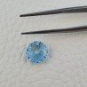 Topazio Azzurro Blu Svizzero Taglio Rondelle Forate Piatto Briollette Sfacettata Fatto a Mano 10X10X5mm 4,05 Carati 1pz