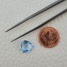 Topazio Azzurro Blu Svizzero Taglio Trillione Piatto Briollette Sfacettata Fatto a Mano 9X9X4mm 2,90 Carati 1pz