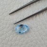 Topazio Azzurro Blu Svizzero Taglio Goccia Piatto Briollette Sfacettata Fatto a Mano 7x10mm 1pz