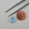 Topazio Azzurro Blu Svizzero Taglio Rondelle Forate Piatto Briollette Sfacettata Fatto a Mano 10X10X4mm 3,65 Carati 1pz