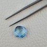 Topazio Azzurro Blu Svizzero Taglio Cuscino Piatto Briollette Sfacettata Fatto a Mano 14X14X7mm 11,95 Carati 1pz