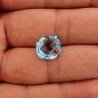 Topazio Azzurro Blu Svizzero Taglio Cuscino Piatto Briollette Sfacettata Fatto a Mano 14X14X7mm 11,95 Carati 1pz