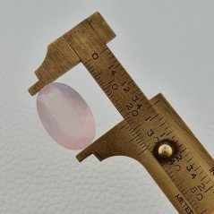 Quarzo Rosa Naturale Taglio Ovale Sfaccettato a Mano Gemma Sciolta 22X14X9mm 18,30 Carati 1pz