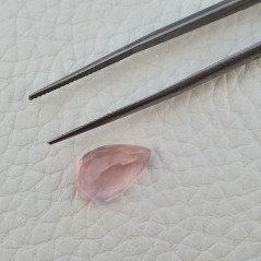 Quarzo Rosa Naturale Taglio Goccia Sfaccettato a Mano Gemma Sciolta 14X9X7mm 4,85 Carati 1pz