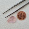 Quarzo Rosa Naturale Taglio Goccia Sfaccettato a Mano Gemma Sciolta 16X11X7mm 7,55 Carati 1pz
