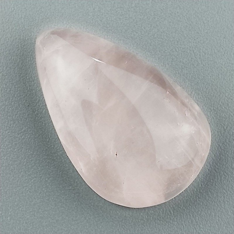 Quarzo Rosa Naturale Forma Goccia Piatto Cabochon Liscio Fatto a Mano 25X16X7mm 23,95 Carati 1pz